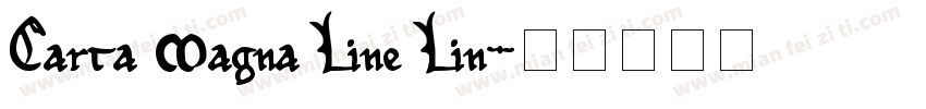 Carta Magna Line Lin字体转换